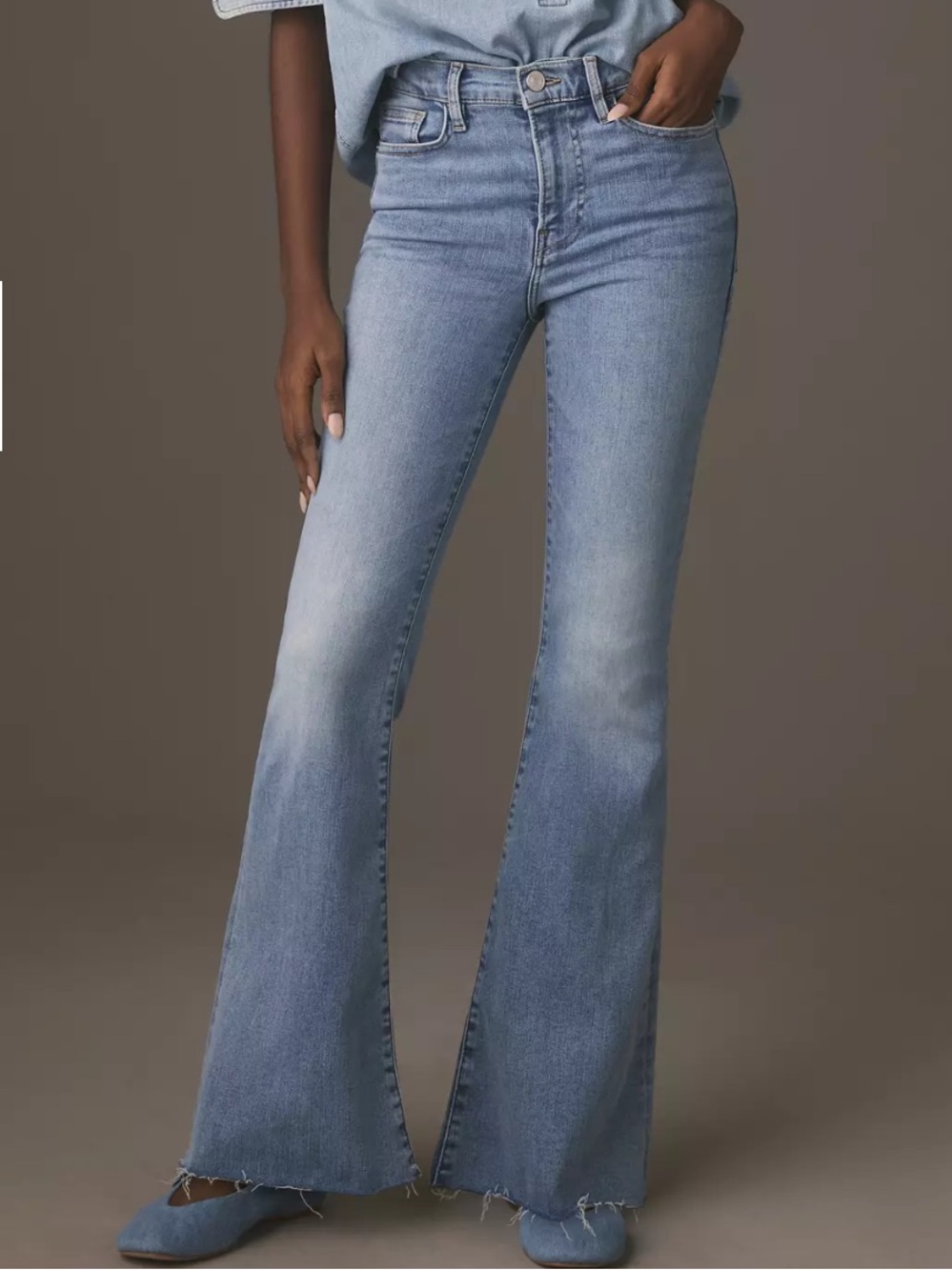 FRAME Le Easy Flare High-Rise Jeans [Size 33]